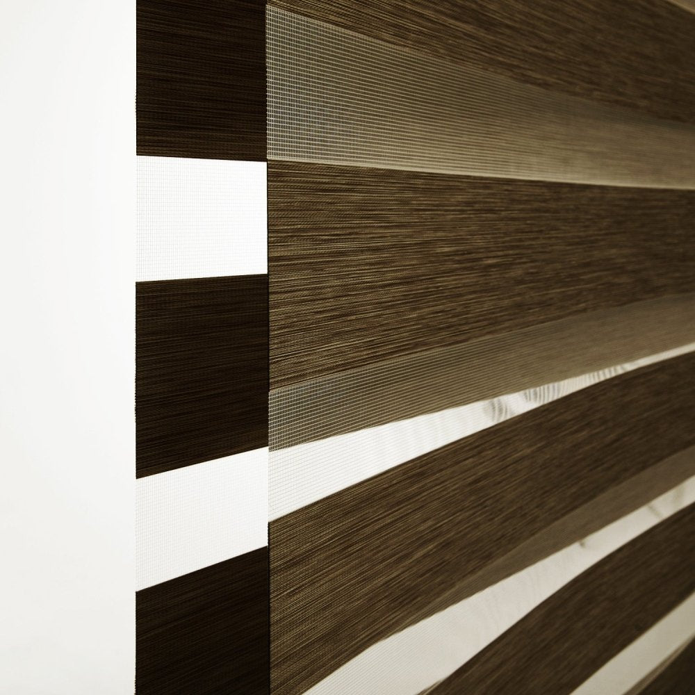 Grace Custom Linen Texture Blackout Zebra Blinds - Deconovo US