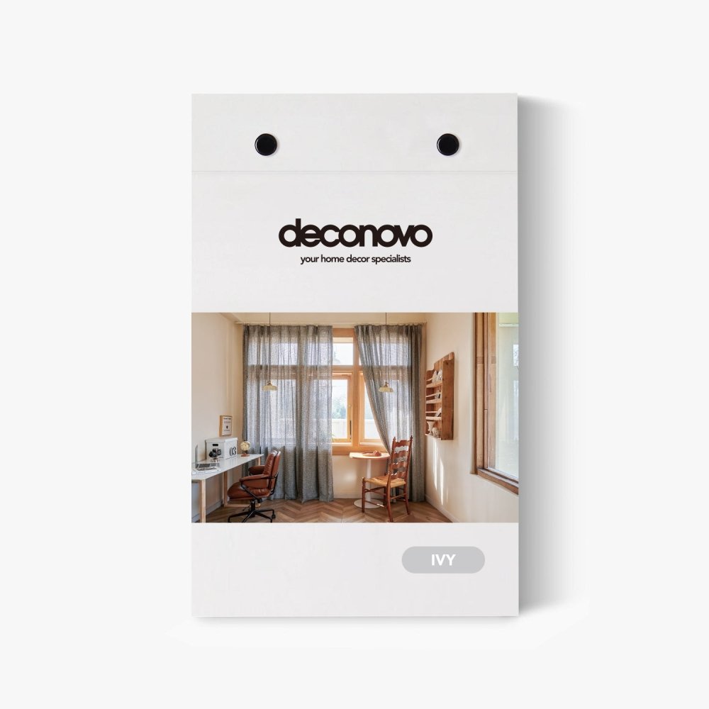 Ivy Sheer Curtains Swatches Booklet - Deconovo US