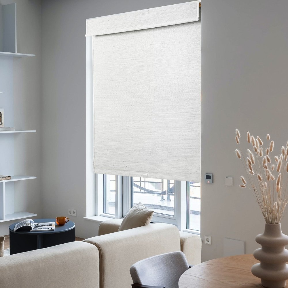 Lan Custom Natural Ramie Bamboo Woven Shades - Deconovo US