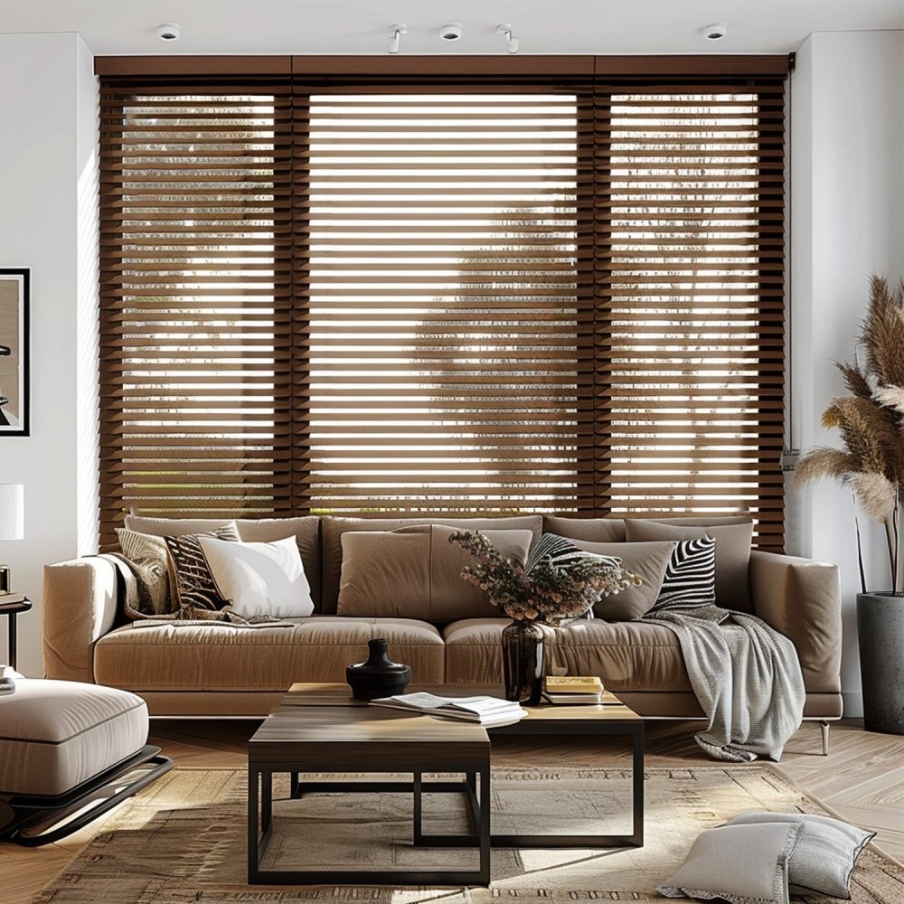 Maya Custom Wood Pattern Aluminum Venetian Blinds - Deconovo US