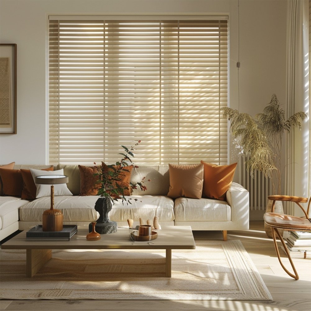 Maya Custom Wood Pattern Aluminum Venetian Blinds - Deconovo US