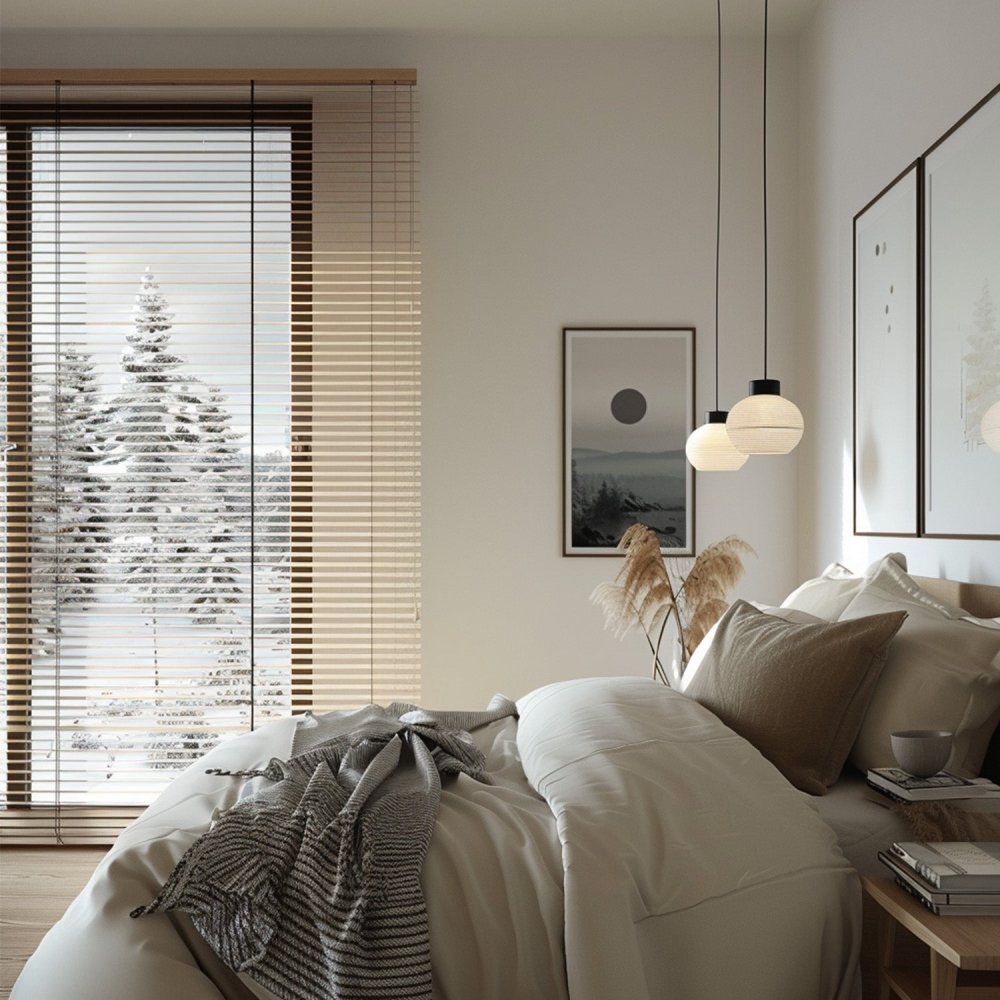 Maya Custom Wood Pattern Aluminum Venetian Blinds - Deconovo US