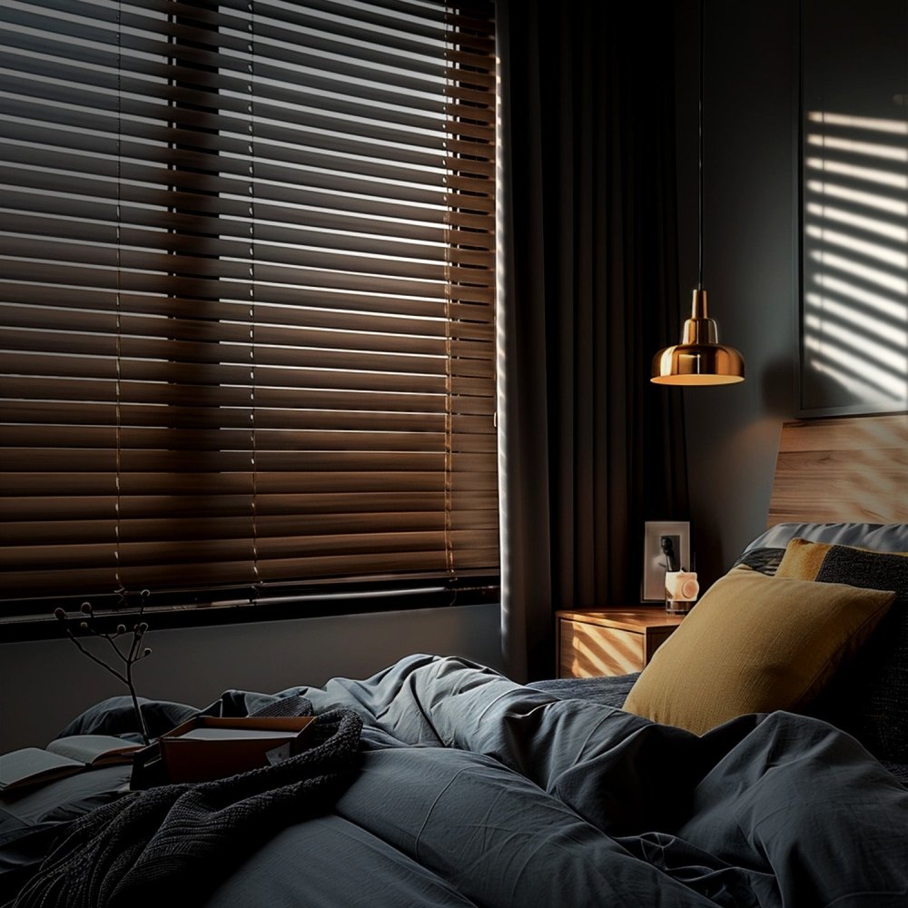 Maya Custom Wood Pattern Aluminum Venetian Blinds - Deconovo US