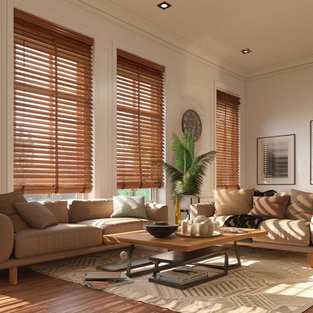 Maya Custom Wood Pattern Aluminum Venetian Blinds - Deconovo US
