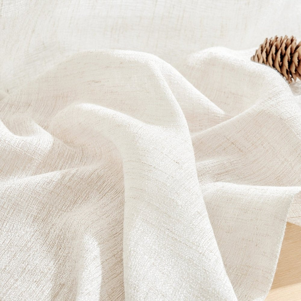 Mina Softened Heavy Linen Custom Sheer Curtains - Deconovo US