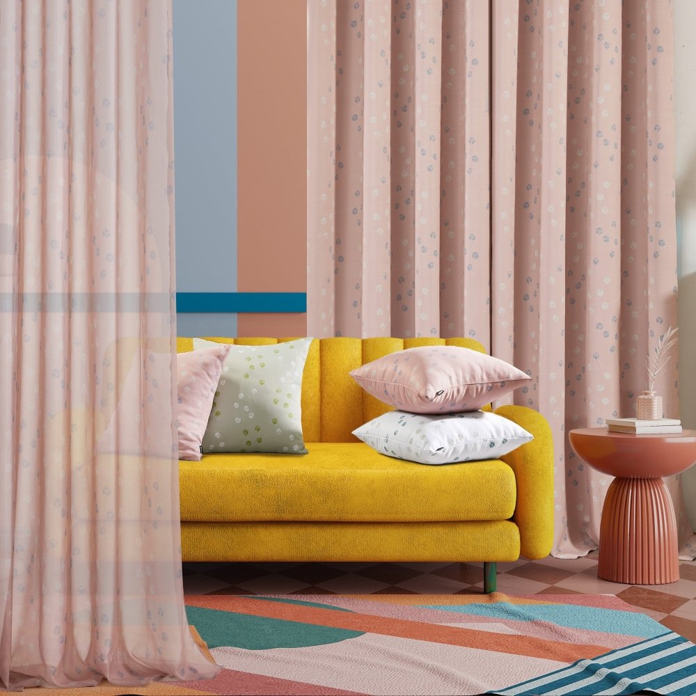 Modern Cubic Play Sheer Curtains - Deconovo US
