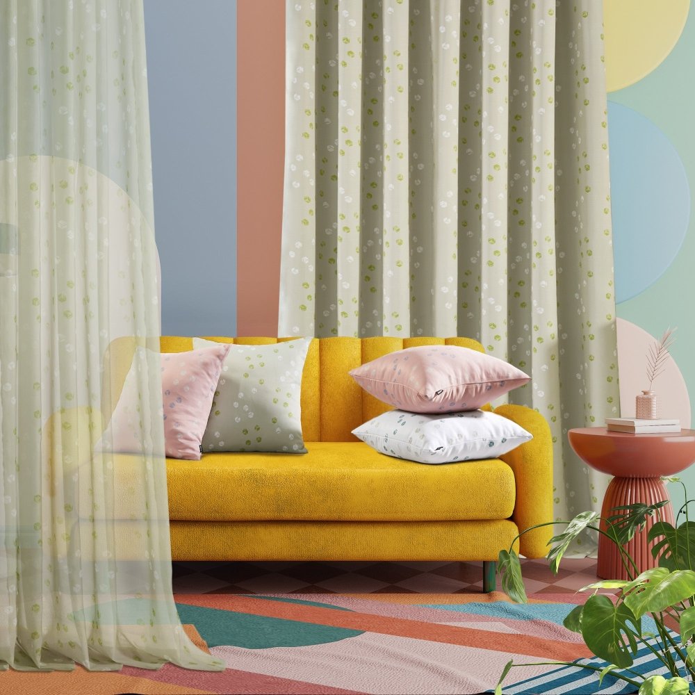 Modern Cubic Play Sheer Curtains - Deconovo US