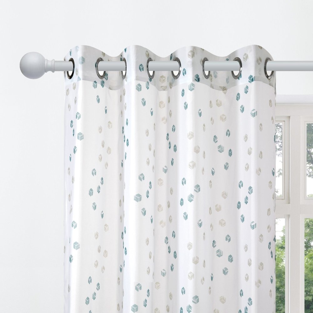 Modern Cubic Play Sheer Curtains - Deconovo US