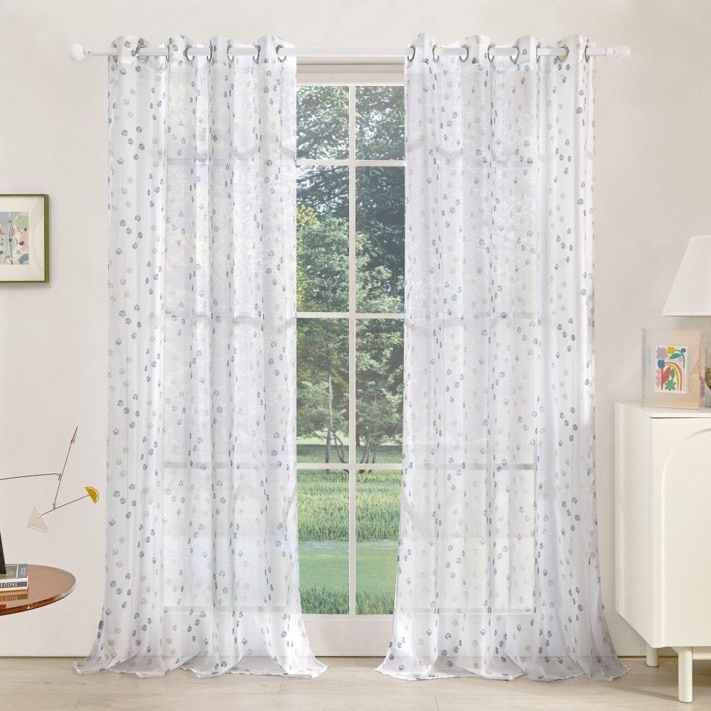 Modern Cubic Play Sheer Curtains - Deconovo US