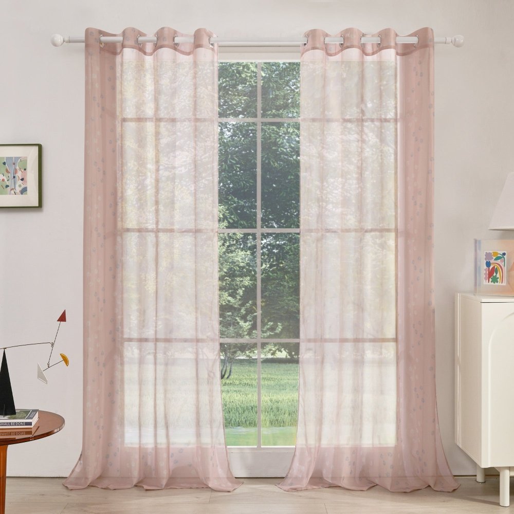 Modern Cubic Play Sheer Curtains - Deconovo US