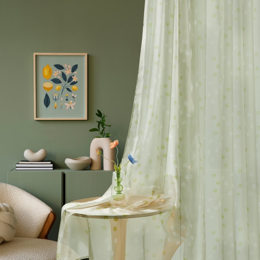 Modern Cubic Play Sheer Curtains - Deconovo US