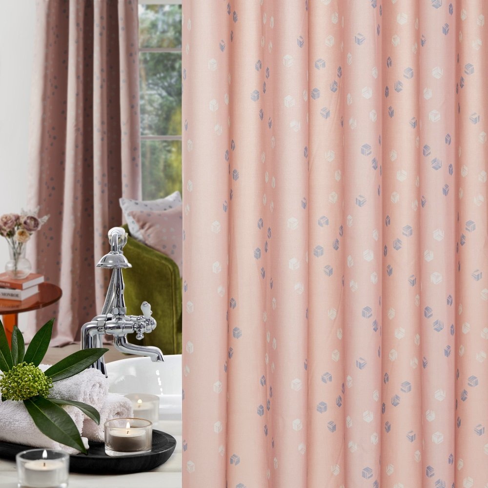 Modern Cubic Play Shower Curtains - Deconovo US