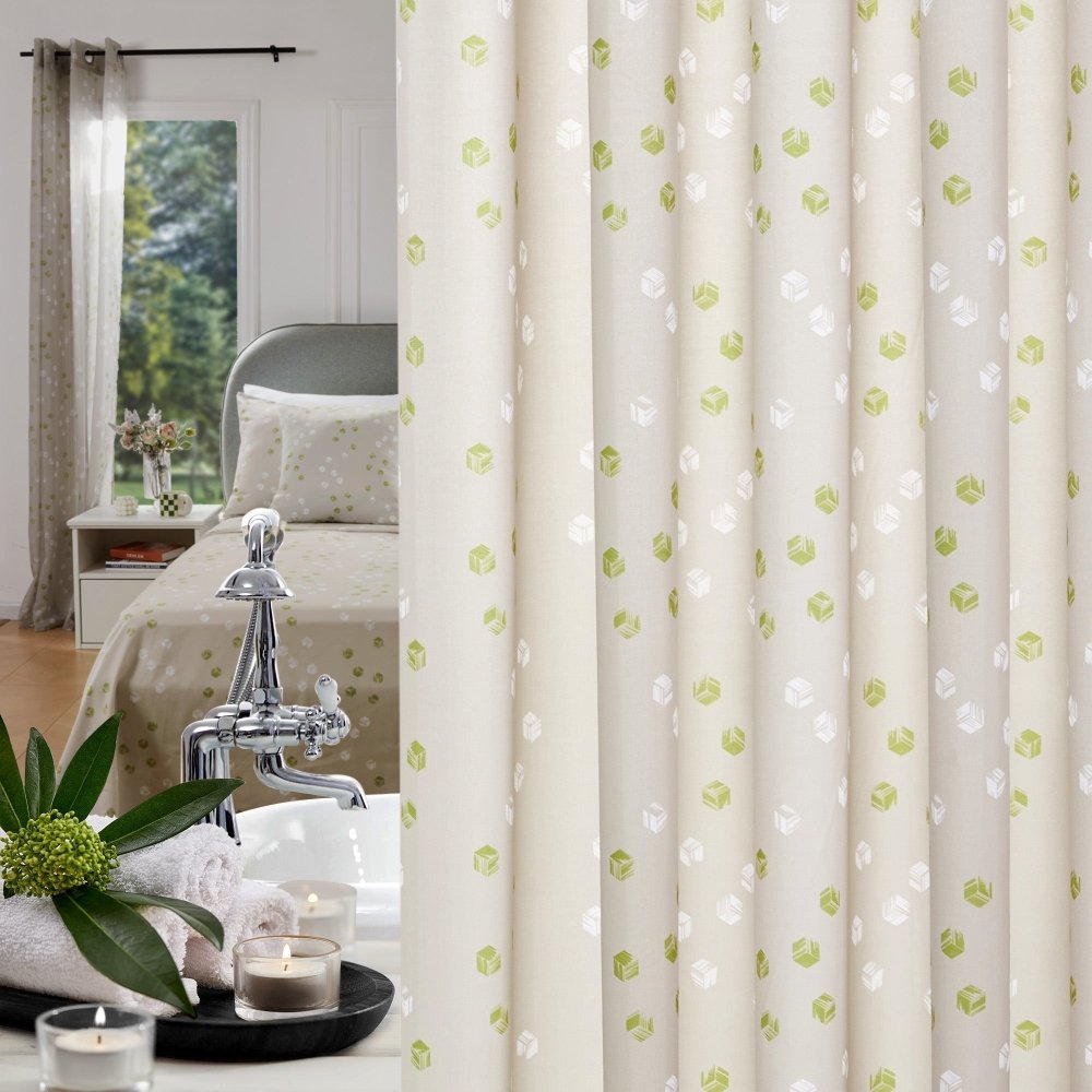 Modern Cubic Play Shower Curtains - Deconovo US