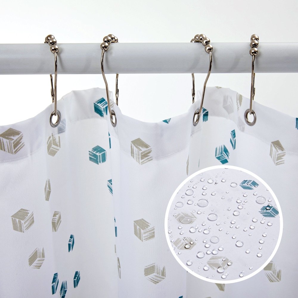 Modern Cubic Play Shower Curtains - Deconovo US