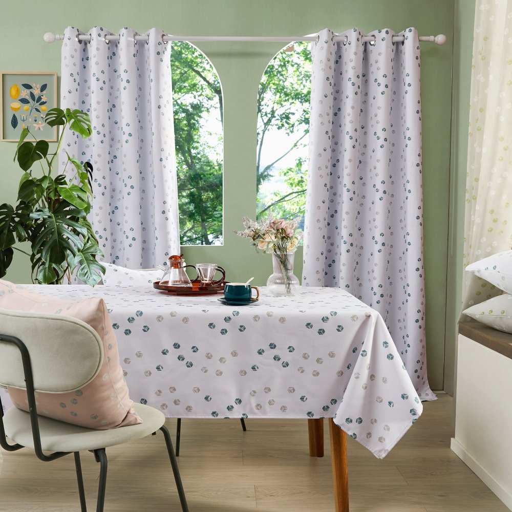 Modern Cubic Play Thermal Blackout Curtains - Deconovo US
