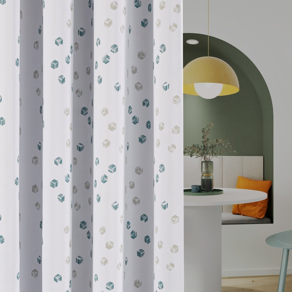 Modern Cubic Play Thermal Blackout Curtains - Deconovo US