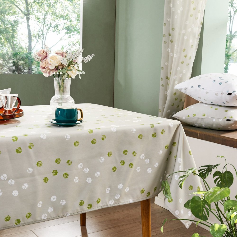Modern Cubic Play Waterproof Tablecloth - Deconovo US