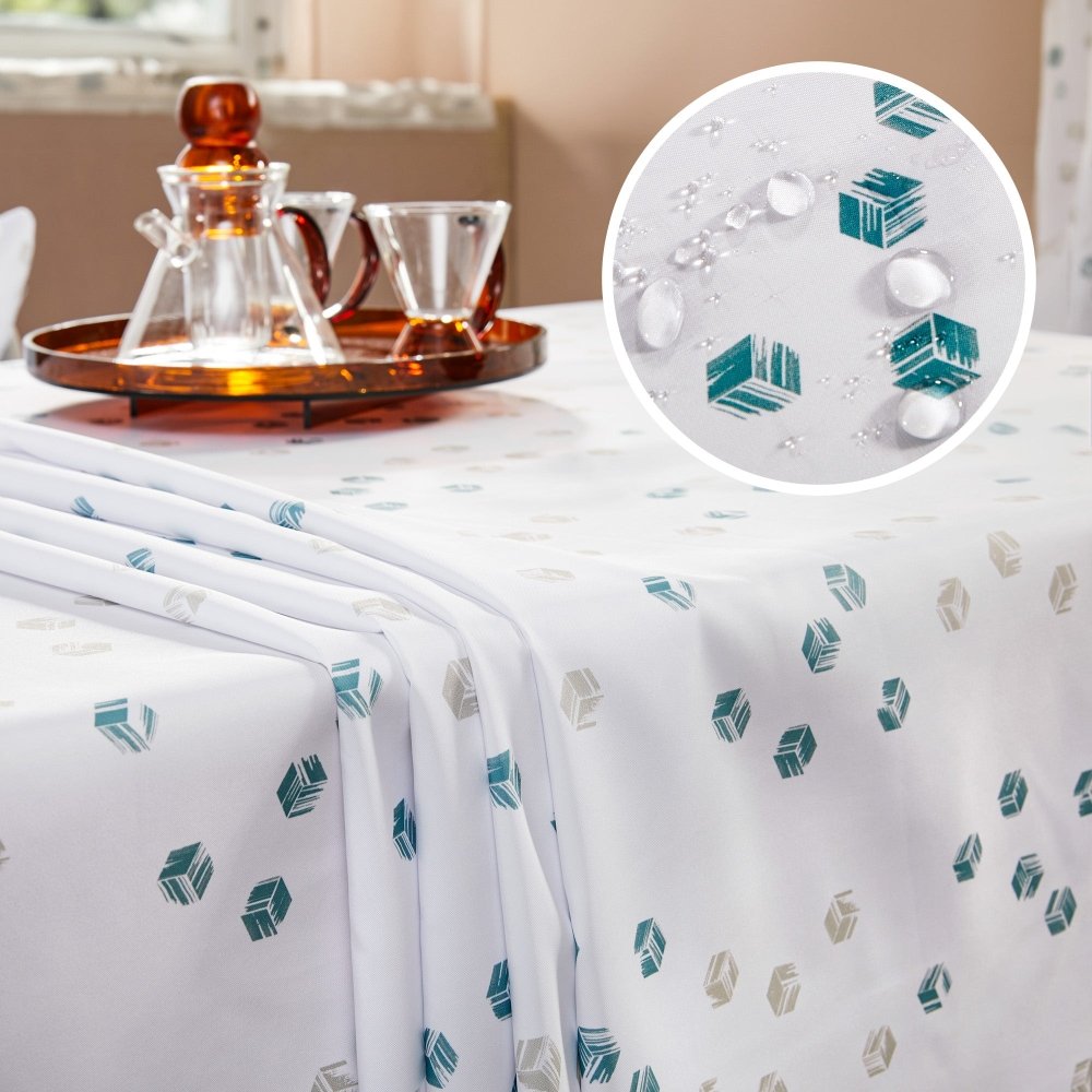 Modern Cubic Play Waterproof Tablecloth - Deconovo US