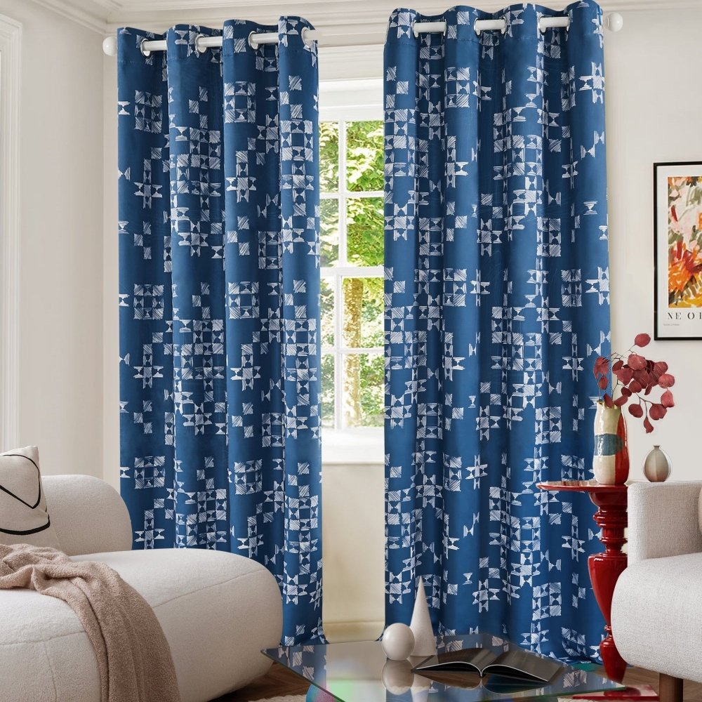 Modern Patchwork Blackout Curtains - Deconovo US