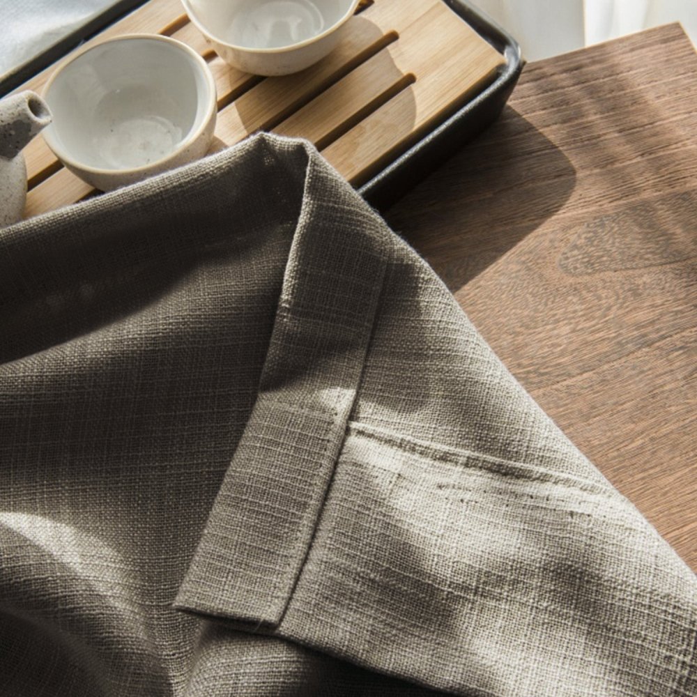 Olivia Custom Linen Blackout Curtains - Deconovo US