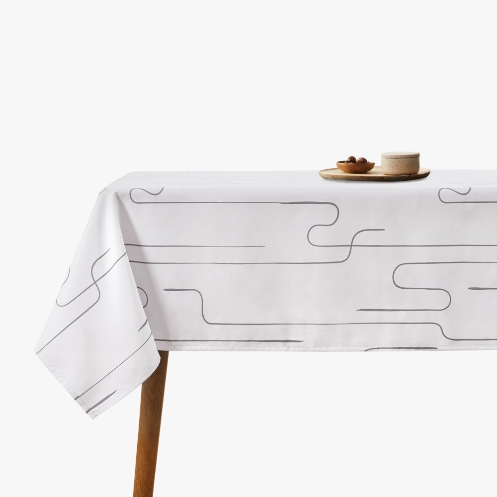 Pure Morning Haze Waterproof Tablecloth - Deconovo US