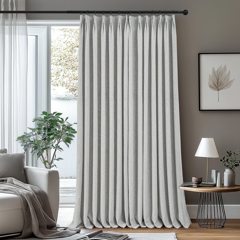 Salome Textured Jacquard Blackout Custom Curtains - Deconovo US