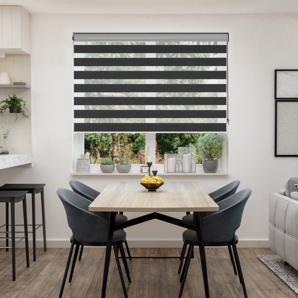 Sienna Custom Light Filtering Zebra Blinds - Deconovo US