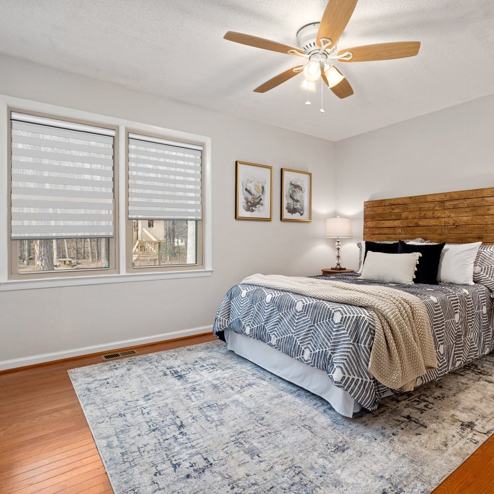 Sienna Custom Light Filtering Zebra Blinds - Deconovo US