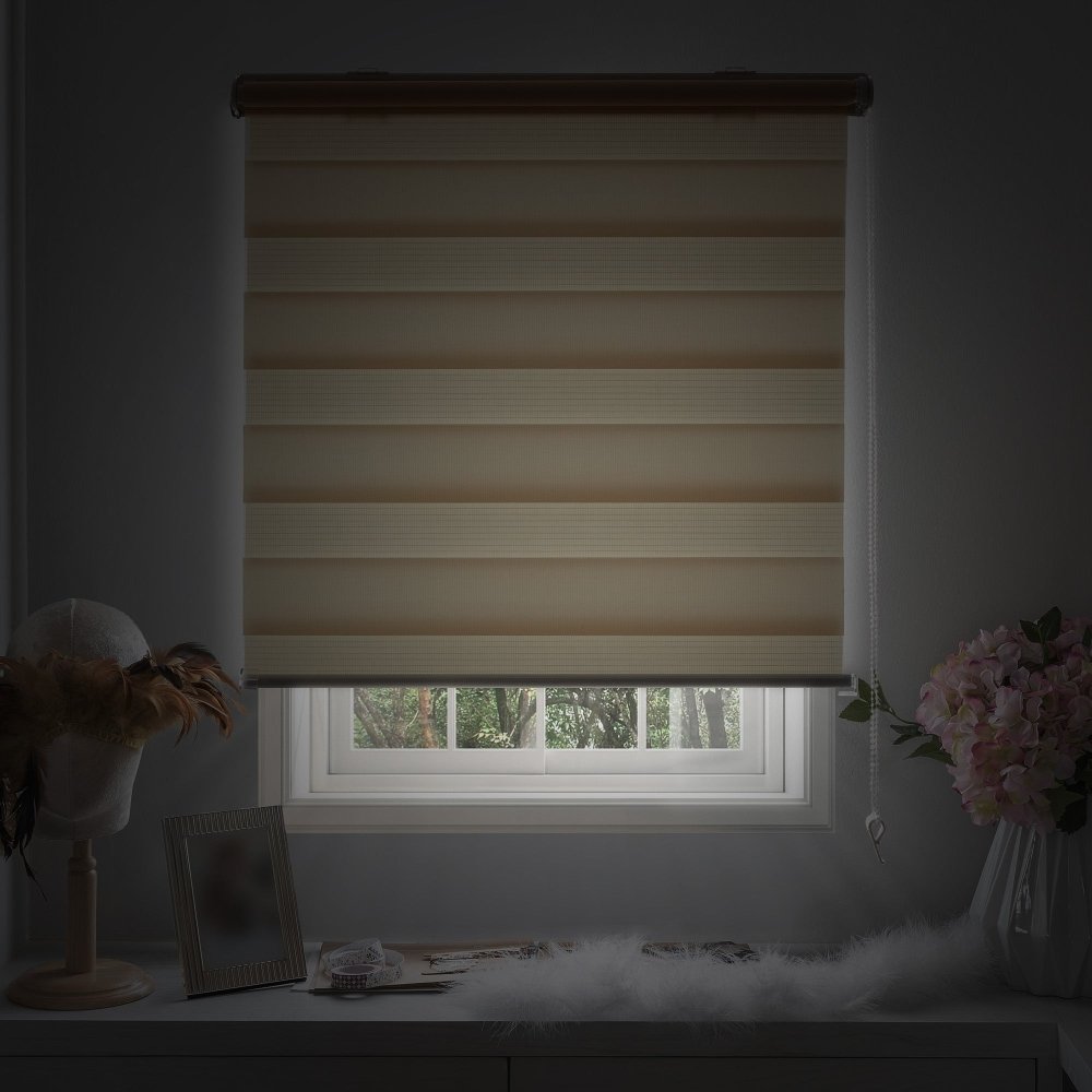 Sienna Custom Light Filtering Zebra Blinds - Deconovo US