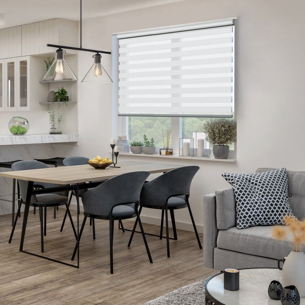 Sienna Custom Light Filtering Zebra Blinds - Deconovo US