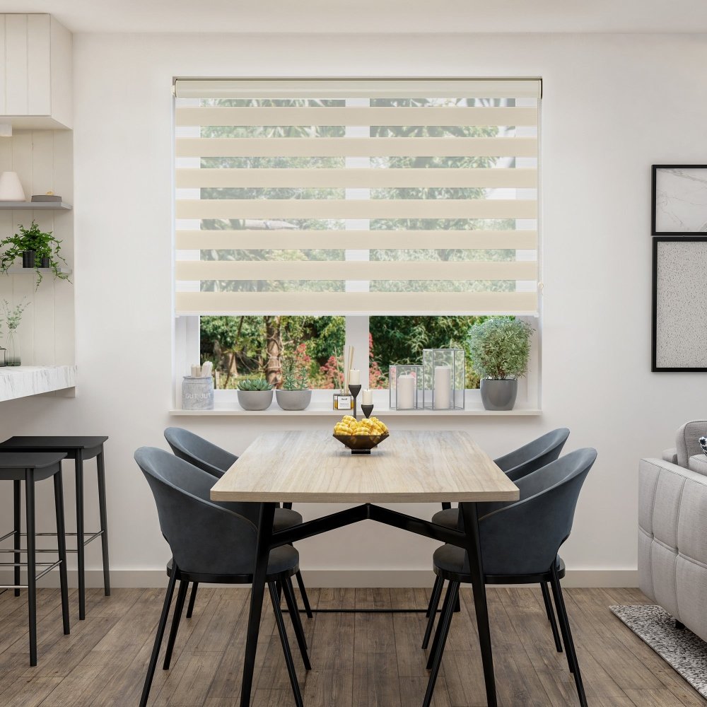 Sienna Custom Light Filtering Zebra Blinds - Deconovo US