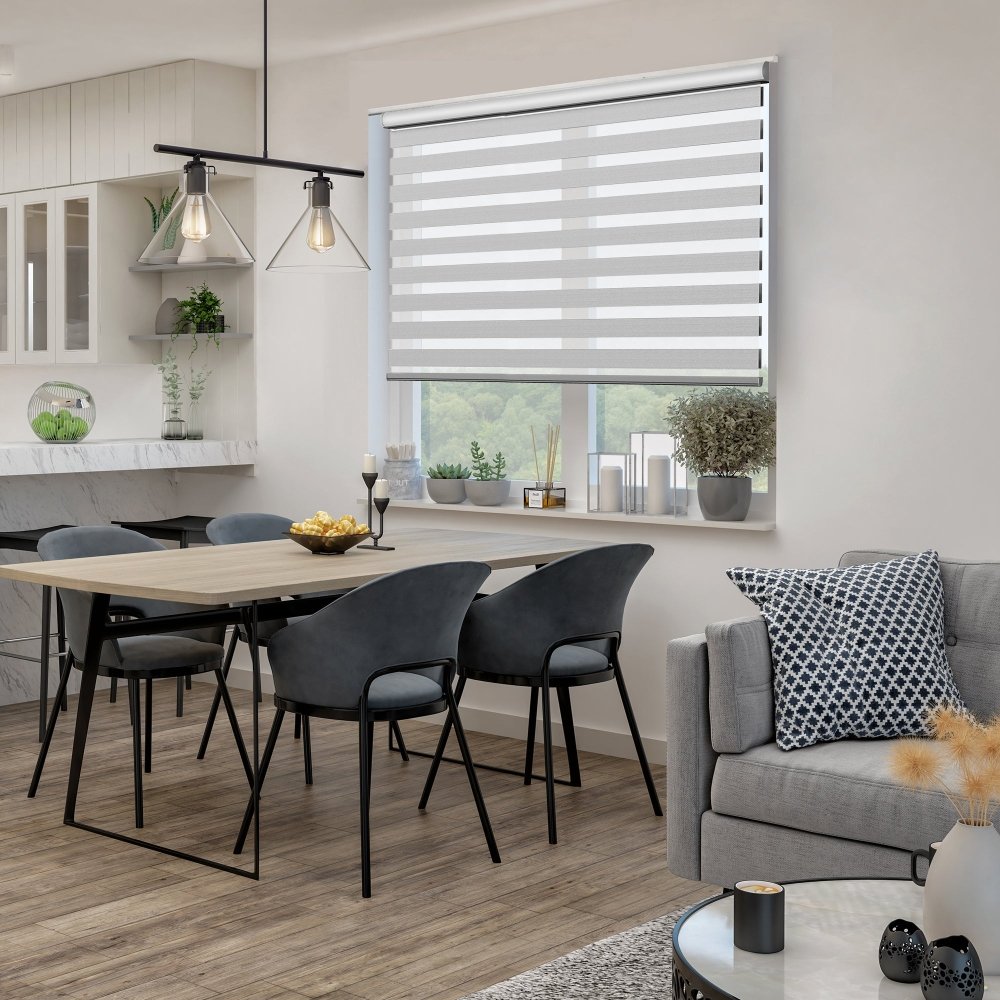 Sienna Custom Light Filtering Zebra Blinds - Deconovo US