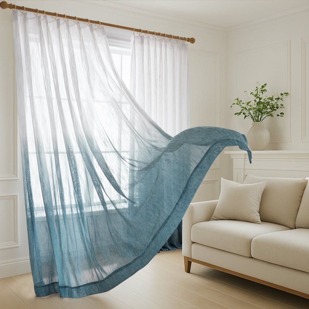 Valentina Gradient Sheer Curtains - Deconovo US