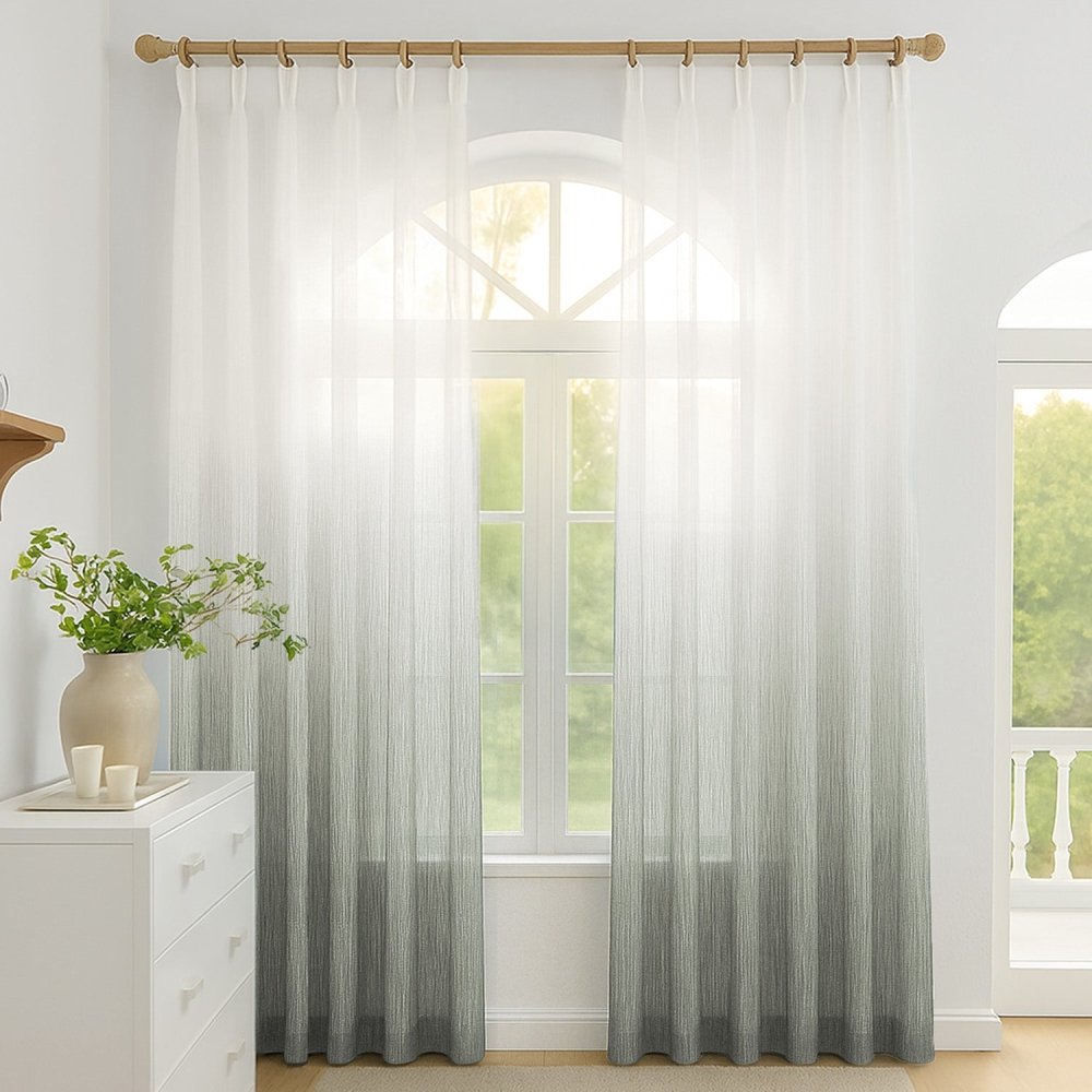 Valentina Gradient Sheer Curtains - Deconovo US