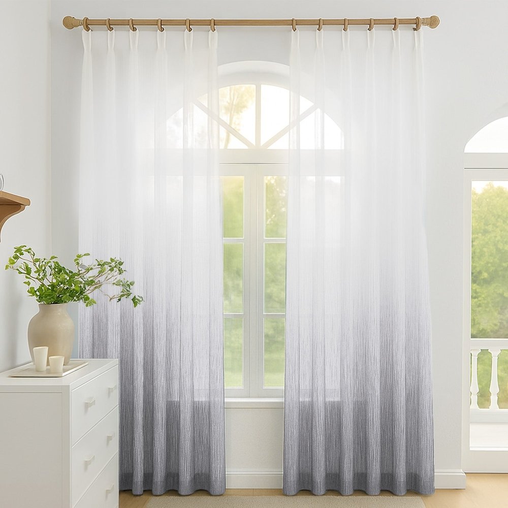 Valentina Gradient Sheer Curtains - Deconovo US