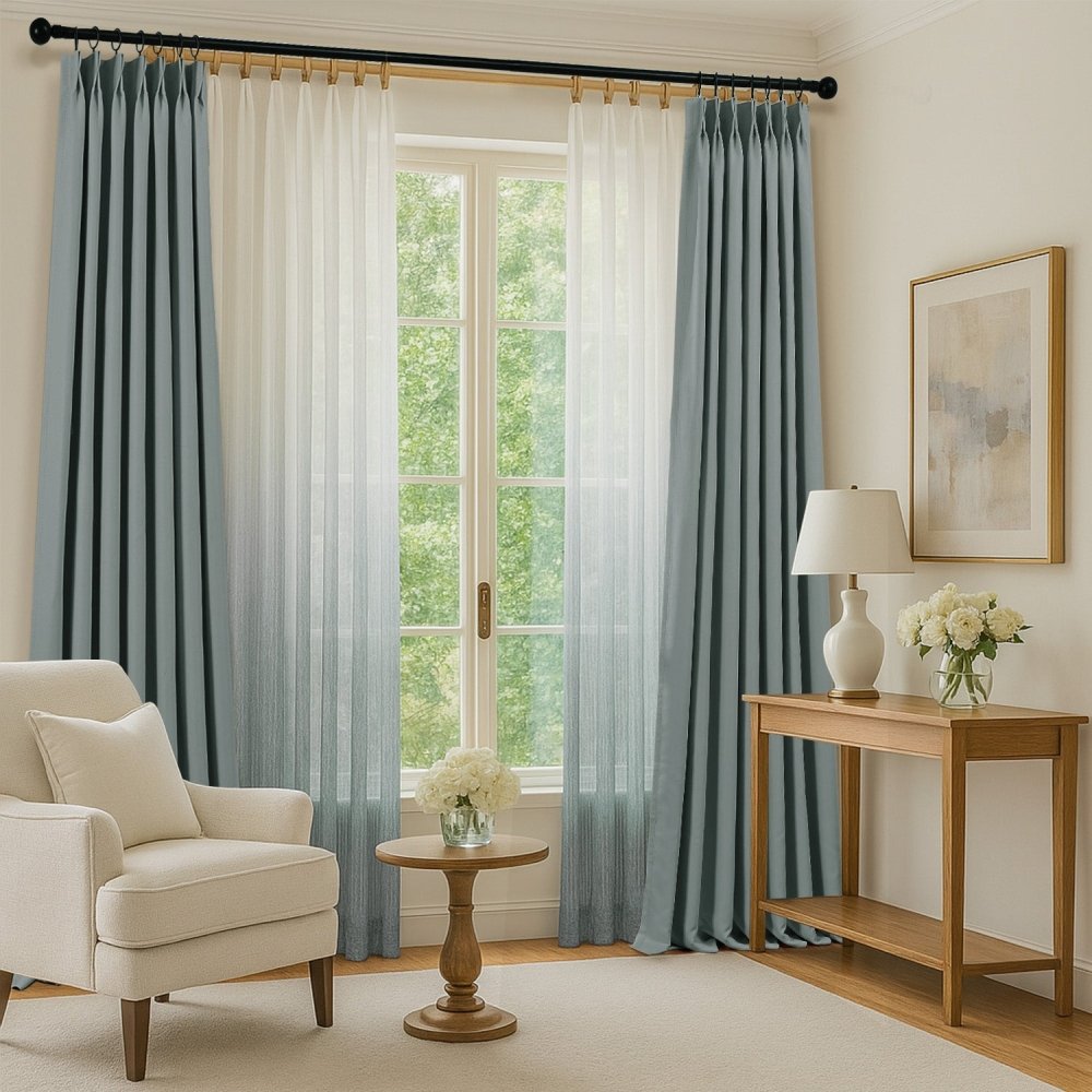 Valentina Gradient Sheer Curtains - Deconovo US