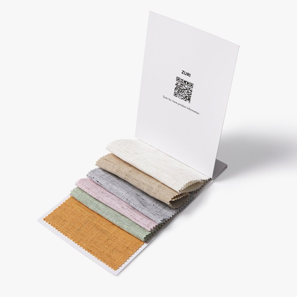 Zuri Linen Blackout Swatches Booklet - Deconovo US