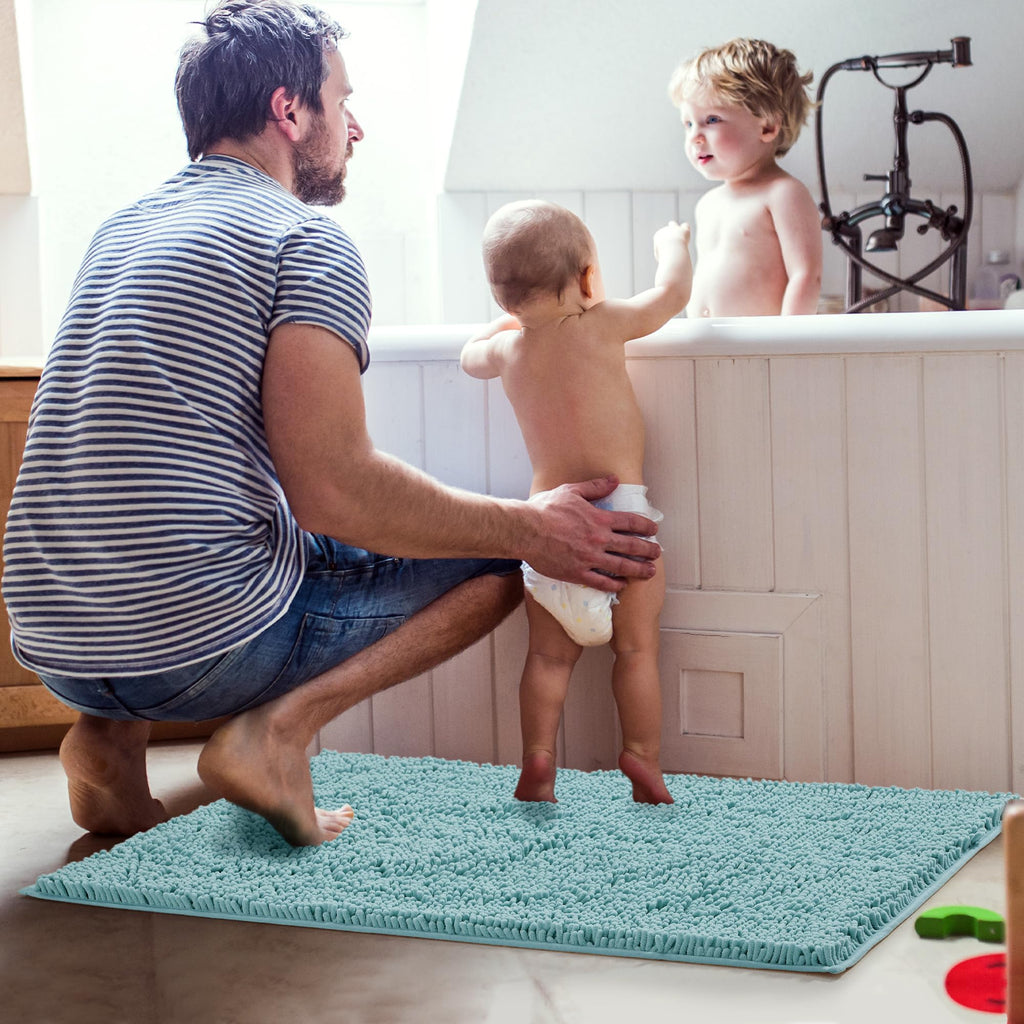 Deconovo 4 - Pack Bath Rugs: Thick Chenille, Soft & Quick - Dry Plush for Bathtub & Shower - Deconovo US