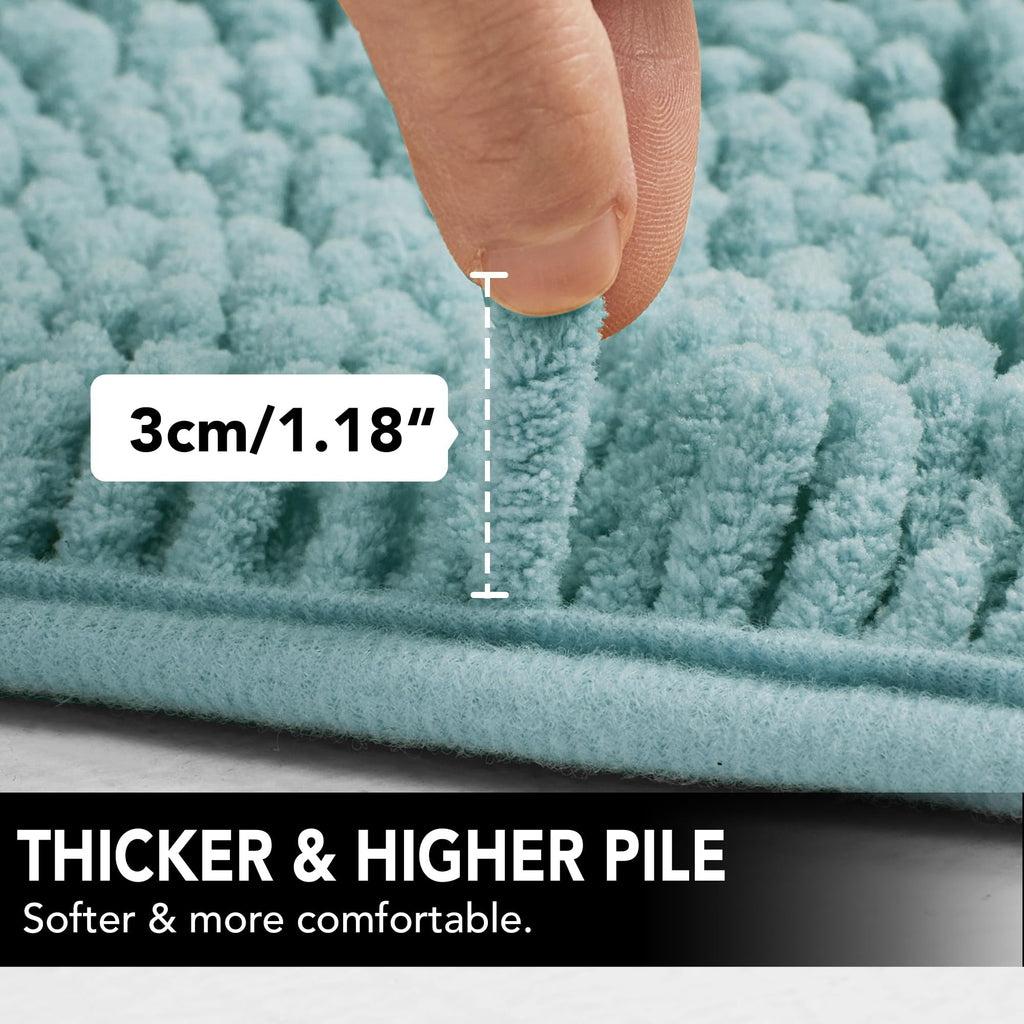 Deconovo 4 - Pack Bath Rugs: Thick Chenille, Soft & Quick - Dry Plush for Bathtub & Shower - Deconovo US