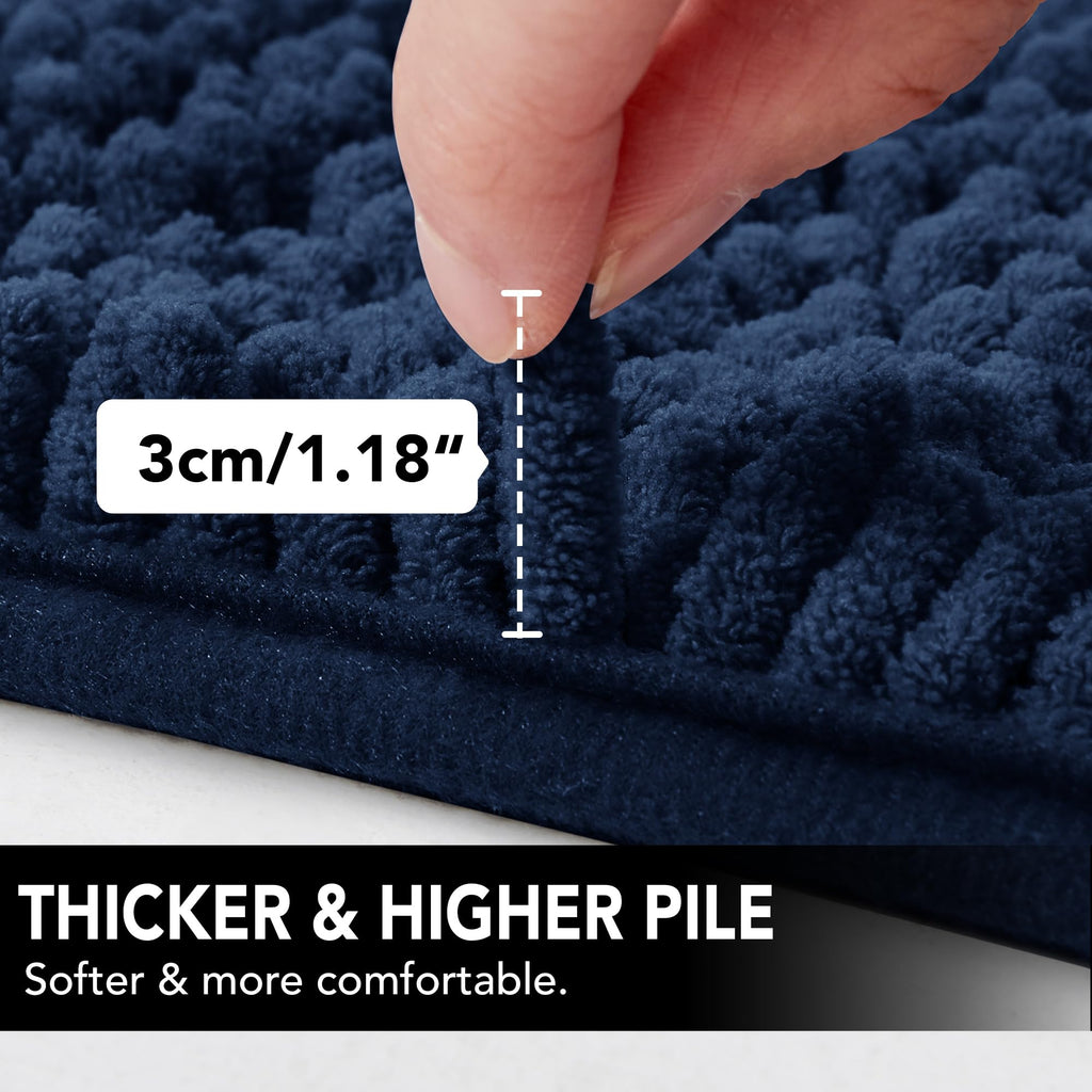 Deconovo 4 - Pack Bath Rugs: Thick Chenille, Soft & Quick - Dry Plush for Bathtub & Shower - Deconovo US