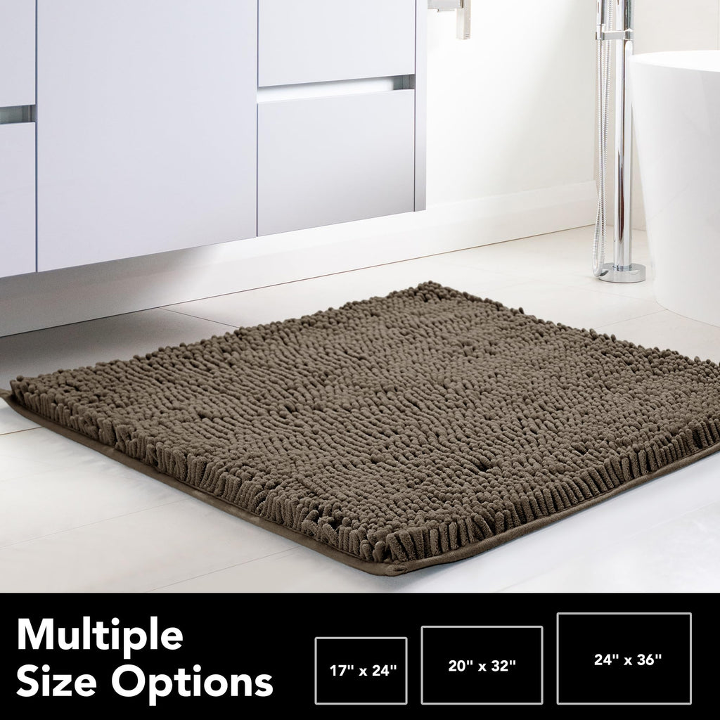 Deconovo 4 - Pack Bath Rugs: Thick Chenille, Soft & Quick - Dry Plush for Bathtub & Shower - Deconovo US