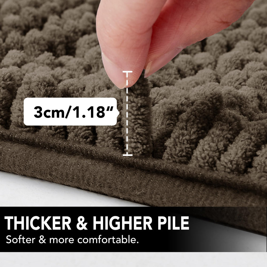 Deconovo 4 - Pack Bath Rugs: Thick Chenille, Soft & Quick - Dry Plush for Bathtub & Shower - Deconovo US