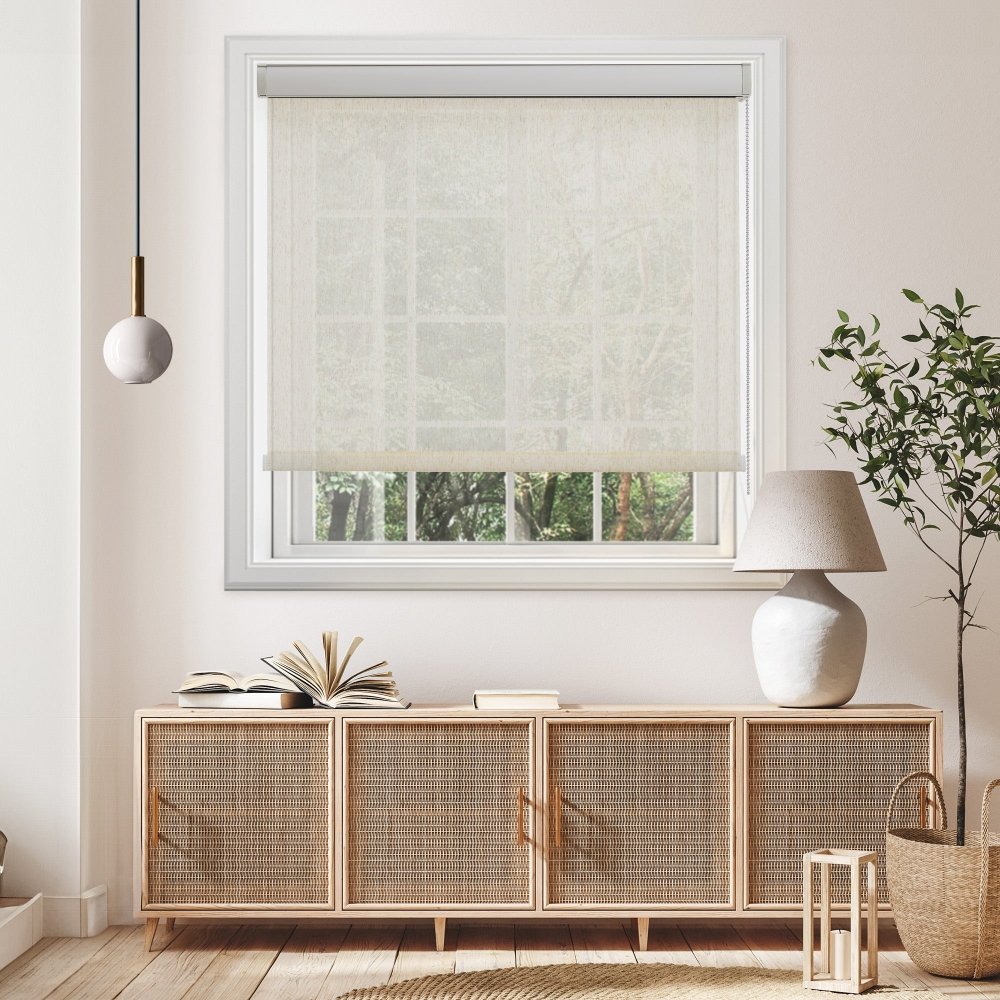 Clara Linen Light Filtering Roller Blinds - Deconovo US