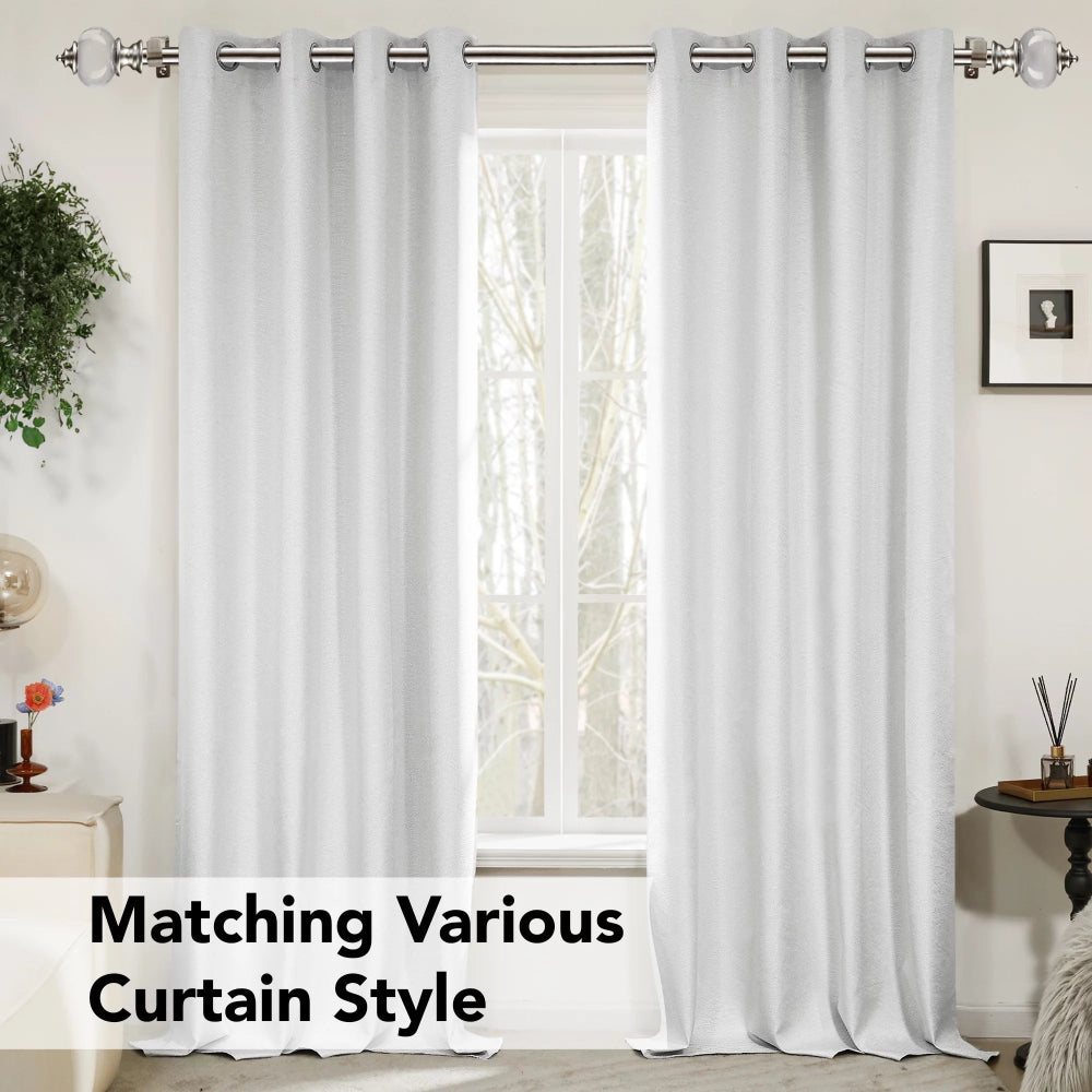 Deconovo High-Quality Stainless Steel Curtain Rod 48-84 inch Width - Deconovo US