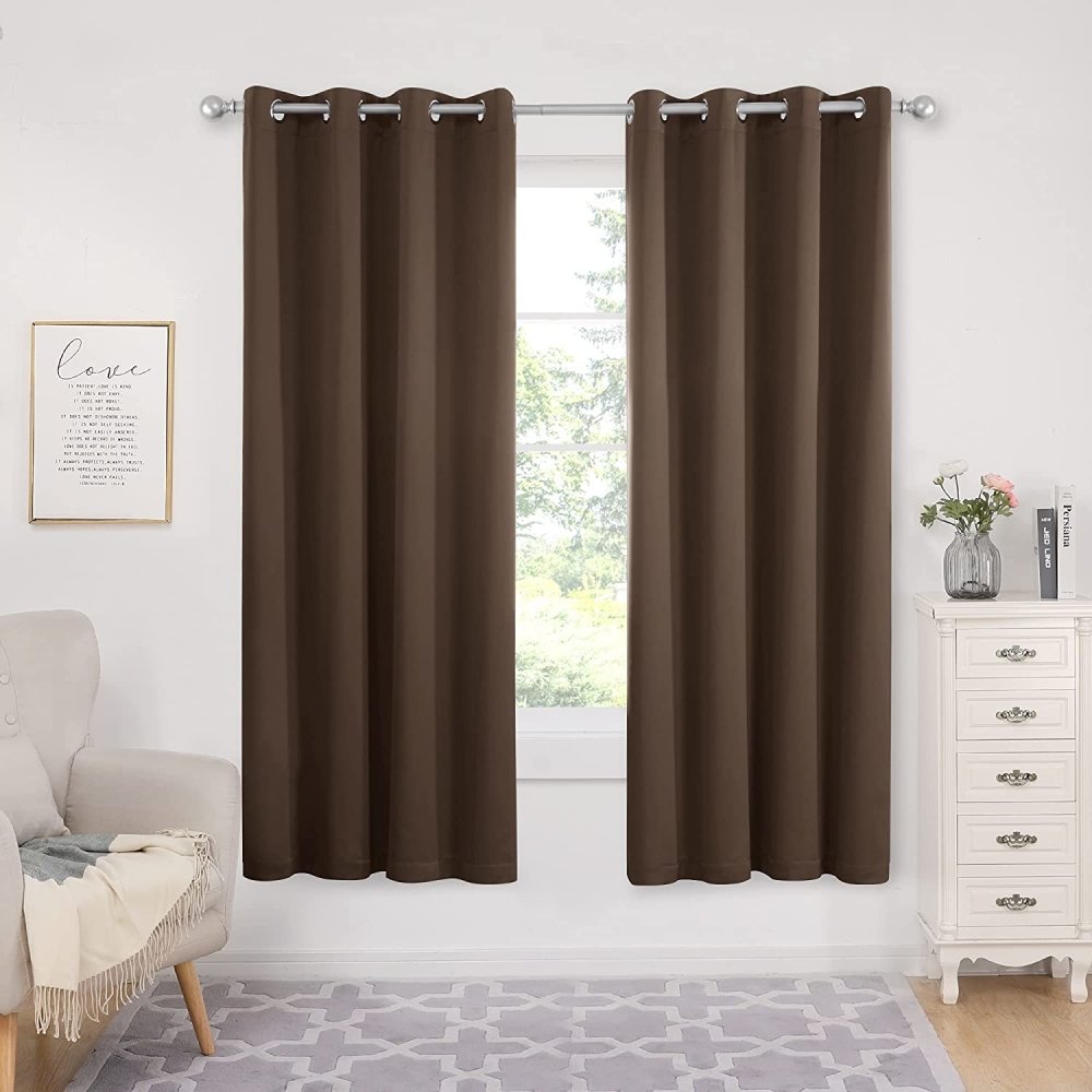 Deconovo Kids Room 100% Blackout Curtains, Light Purple Thermal Insulated Window Curtains with Grommets with Liner for Bedroom Living Room Kitchen, Set of 2, 42x63 in, Light Purple - Deconovo US
