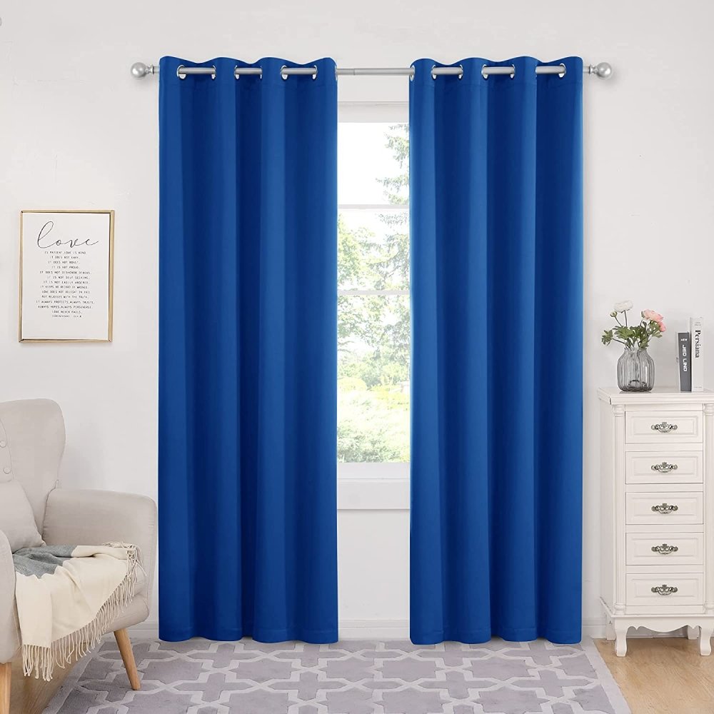 Deconovo Kids Room 100% Blackout Curtains, Light Purple Thermal Insulated Window Curtains with Grommets with Liner for Bedroom Living Room Kitchen, Set of 2, 42x63 in, Light Purple - Deconovo US