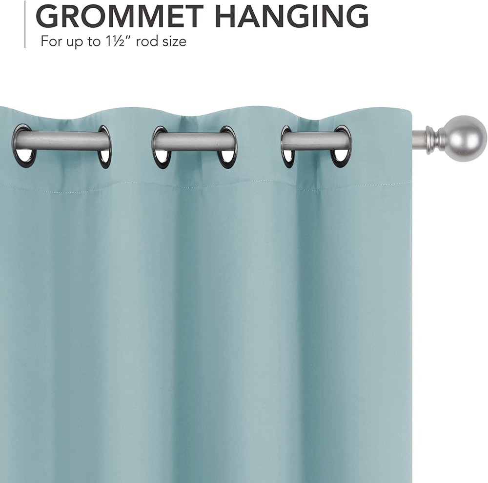 Deconovo Kids Room 100% Blackout Curtains, Light Purple Thermal Insulated Window Curtains with Grommets with Liner for Bedroom Living Room Kitchen, Set of 2, 42x63 in, Light Purple - Deconovo US