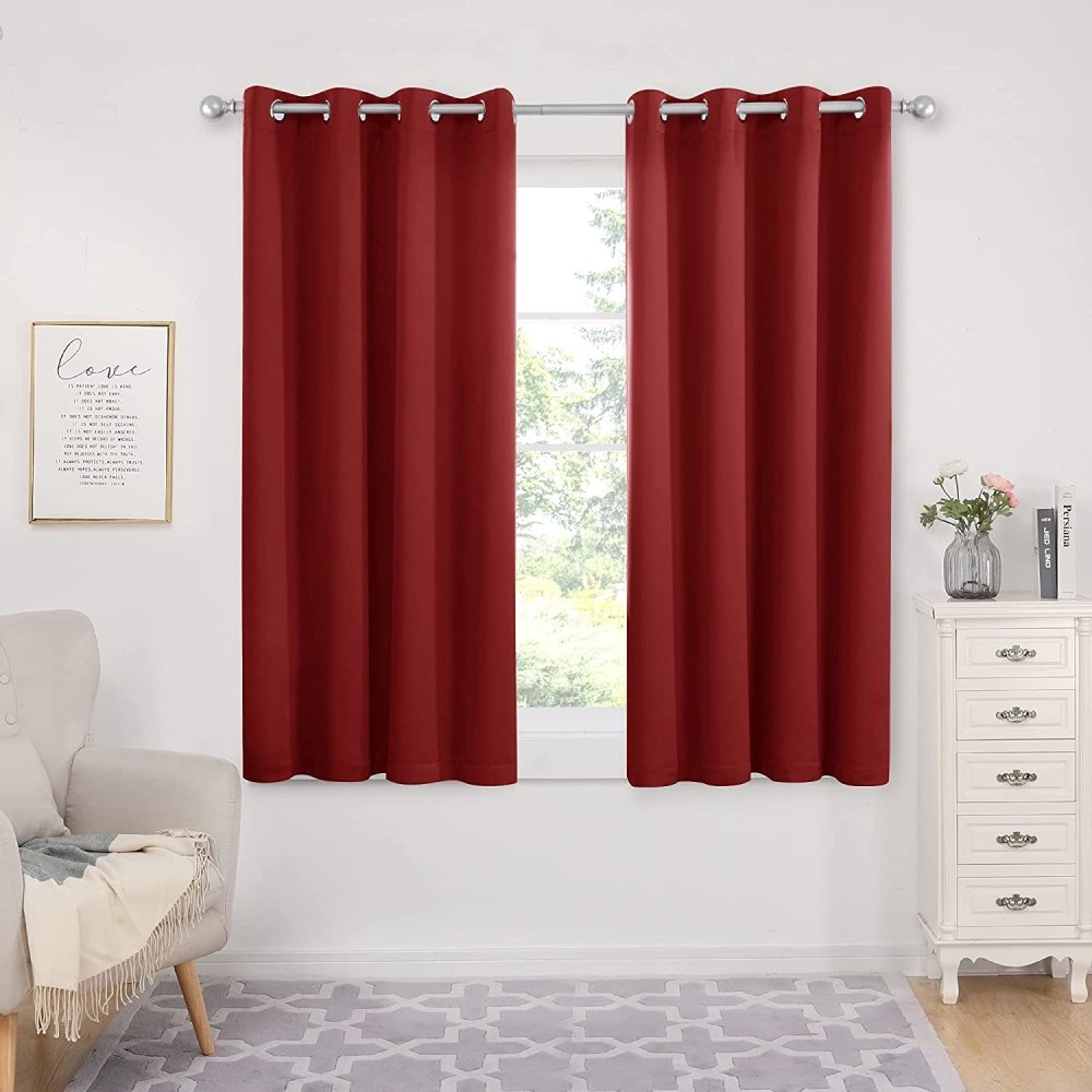 Deconovo Kids Room 100% Blackout Curtains, Light Purple Thermal Insulated Window Curtains with Grommets with Liner for Bedroom Living Room Kitchen, Set of 2, 42x63 in, Light Purple - Deconovo US
