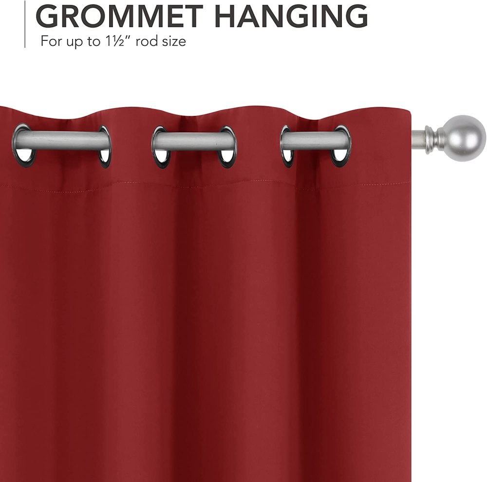 Deconovo Kids Room 100% Blackout Curtains, Light Purple Thermal Insulated Window Curtains with Grommets with Liner for Bedroom Living Room Kitchen, Set of 2, 42x63 in, Light Purple - Deconovo US