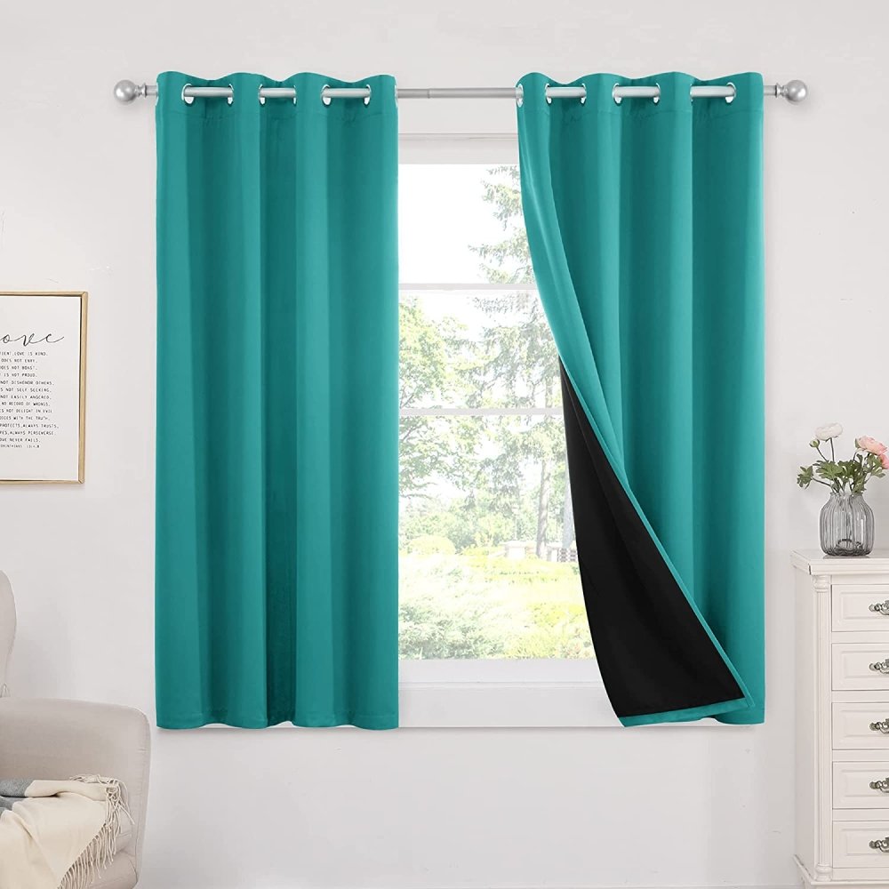 Deconovo Kids Room 100% Blackout Curtains, Light Purple Thermal Insulated Window Curtains with Grommets with Liner for Bedroom Living Room Kitchen, Set of 2, 42x63 in, Light Purple - Deconovo US